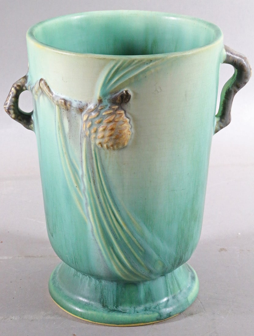 Roseville Pinecone Two Handled Vase (1 of 3)