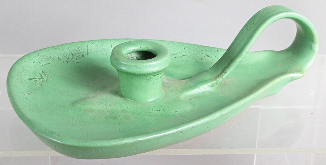 Roseville Chloron Arts and Crafts Candle Stick (1 of 3)