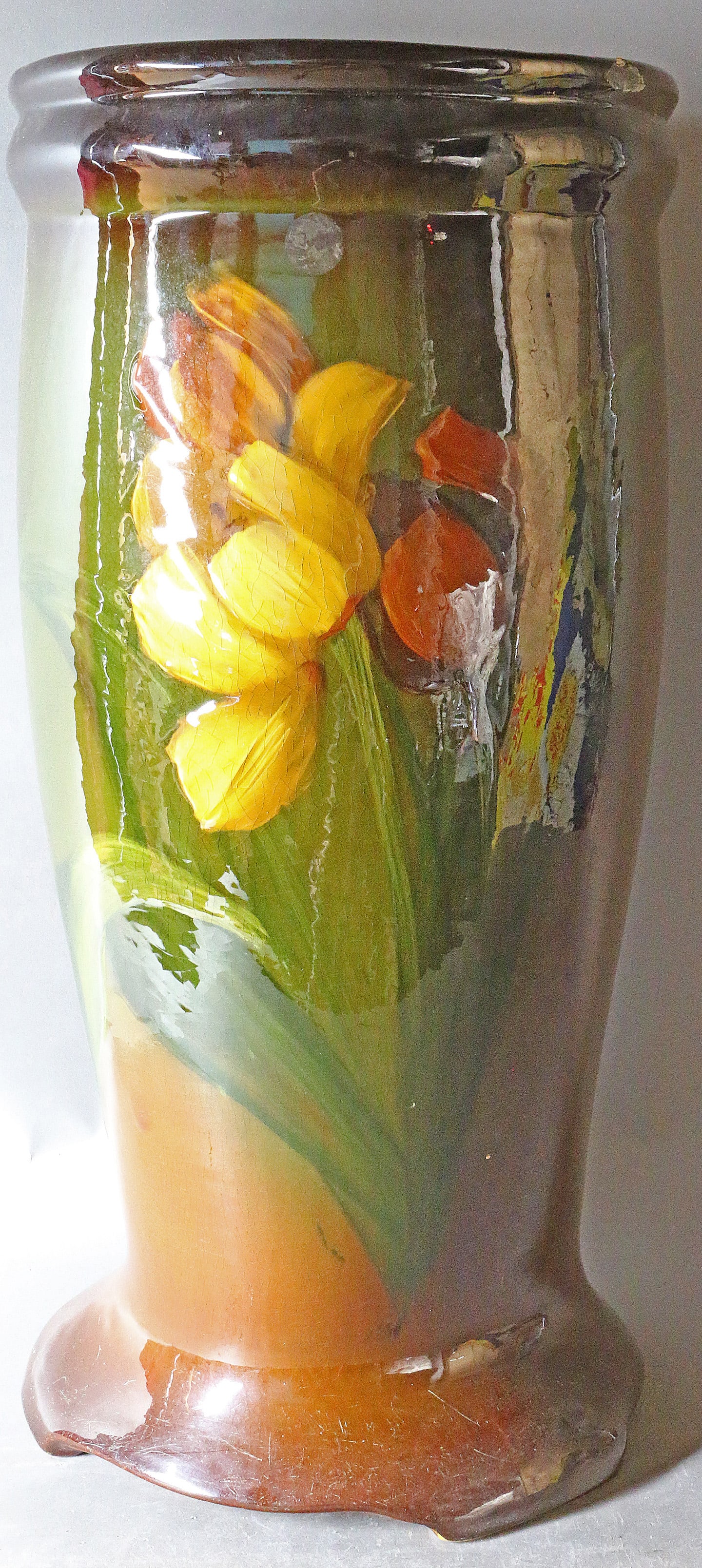 Roseville Rozane Umbrella Stand Hand Painted (1 of 4)