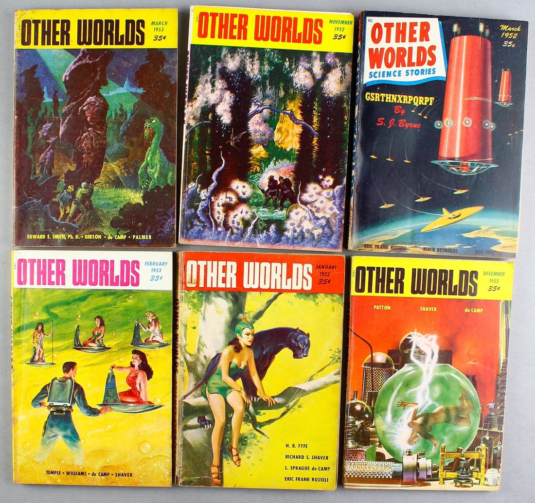 1952 Other Worlds Science Fiction: 1952-1953 Other Worlds. Graphic early 1950s Science Fiction graphic covers.