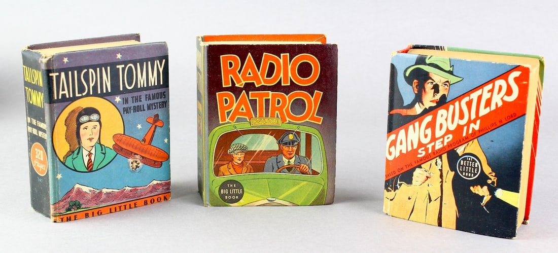 Gang Busters, Radio Patrol, Tailspin Tommy Big Little Books.: Gang Busters, Radio Patrol, Tailspin Tommy Big Little Books. All Bright very fine.