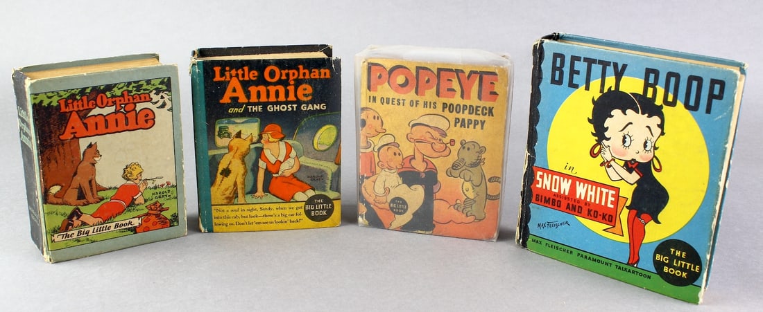 Popeye, Betty Boop, Orphan Annie Big Little Books (1 of 4)
