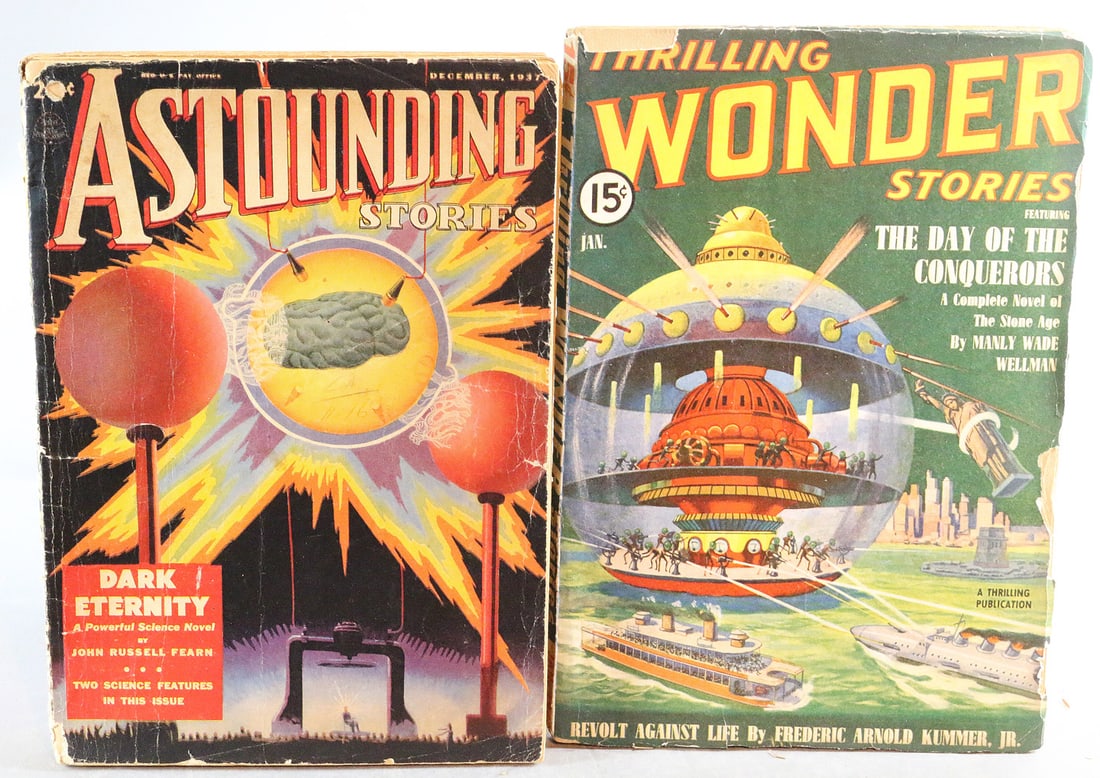 Wonder Stories Astounding Stories Sci Fi Pulp Lot (1 of 2)
