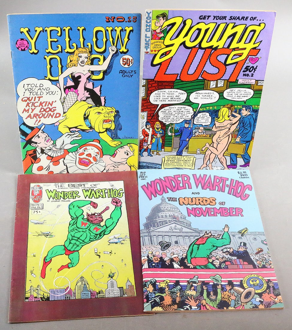 Young Lust, Yellow Dog, Wonder Warthog- Underground Comic Lot (1 of 2)