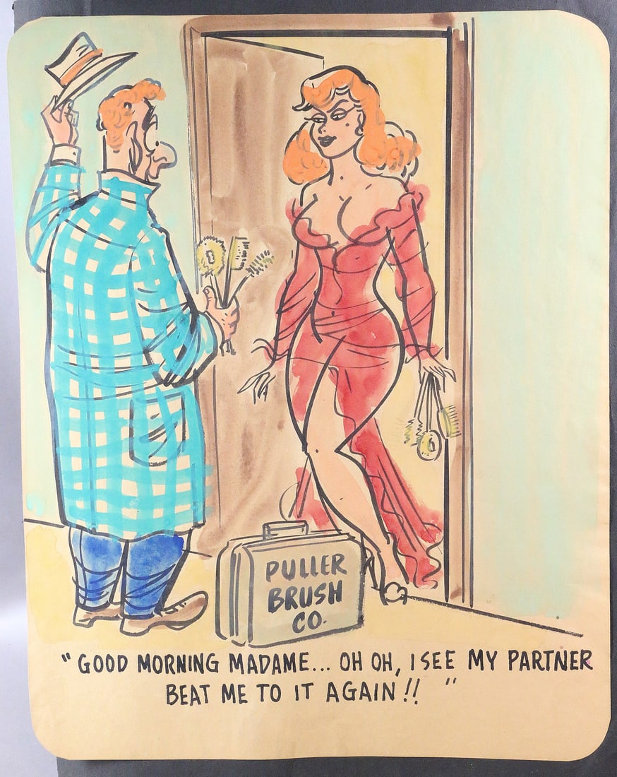 Peter Arno Original Illustration Puller Brush (1 of 3)