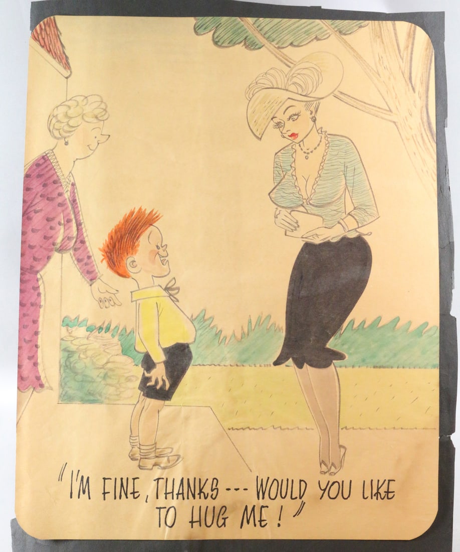 Peter Arno Original Illustration  Hug Me (1 of 3)