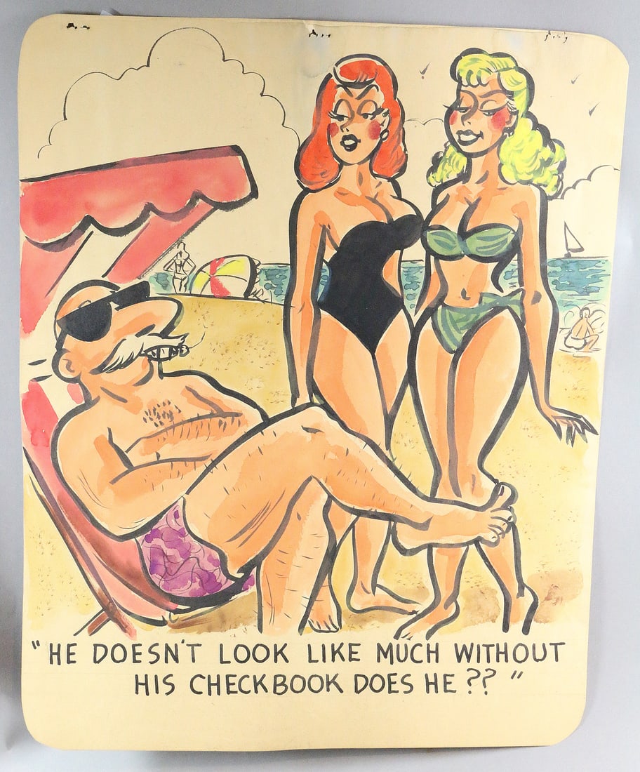 Peter Arno Original Illustration  Check Book (1 of 3)