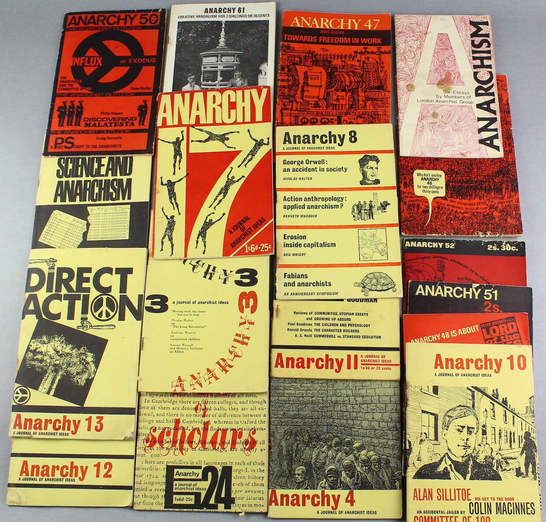 1960s Anarchy Magazine Counter Culture Issues: 1960s Anarchy Magazine Counter Culture Issues. 14 issues of Anarchist essays, commentary.