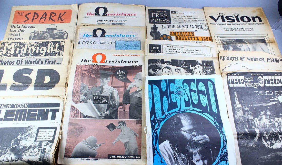 1960s Counter Culture Newspapers, San Fran, NY, Free Press (1 of 3)