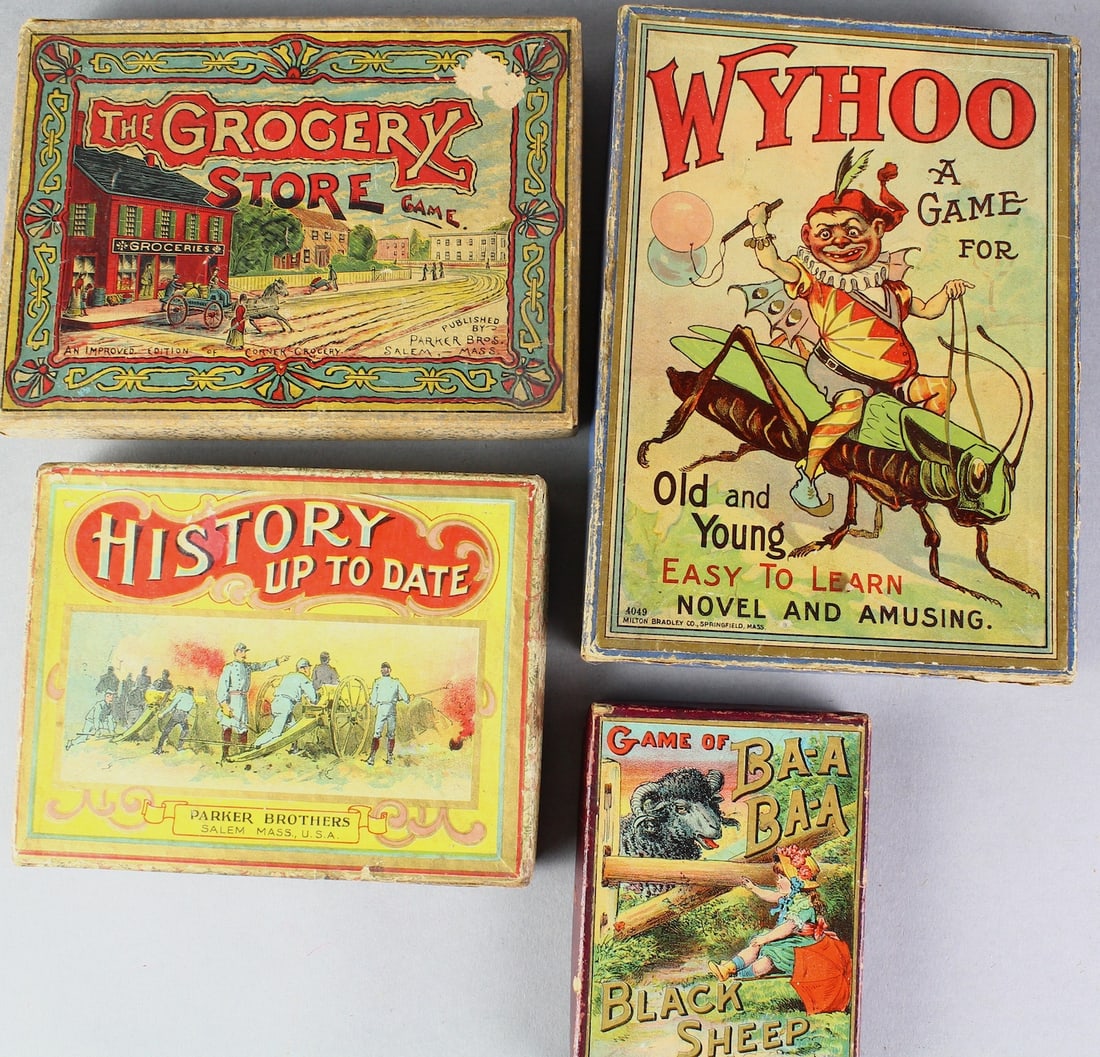 1890s McLoughlin, Milton Bradley & Parker Bros. Games (1 of 8)