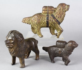 Large Cast Iron Animal Banks