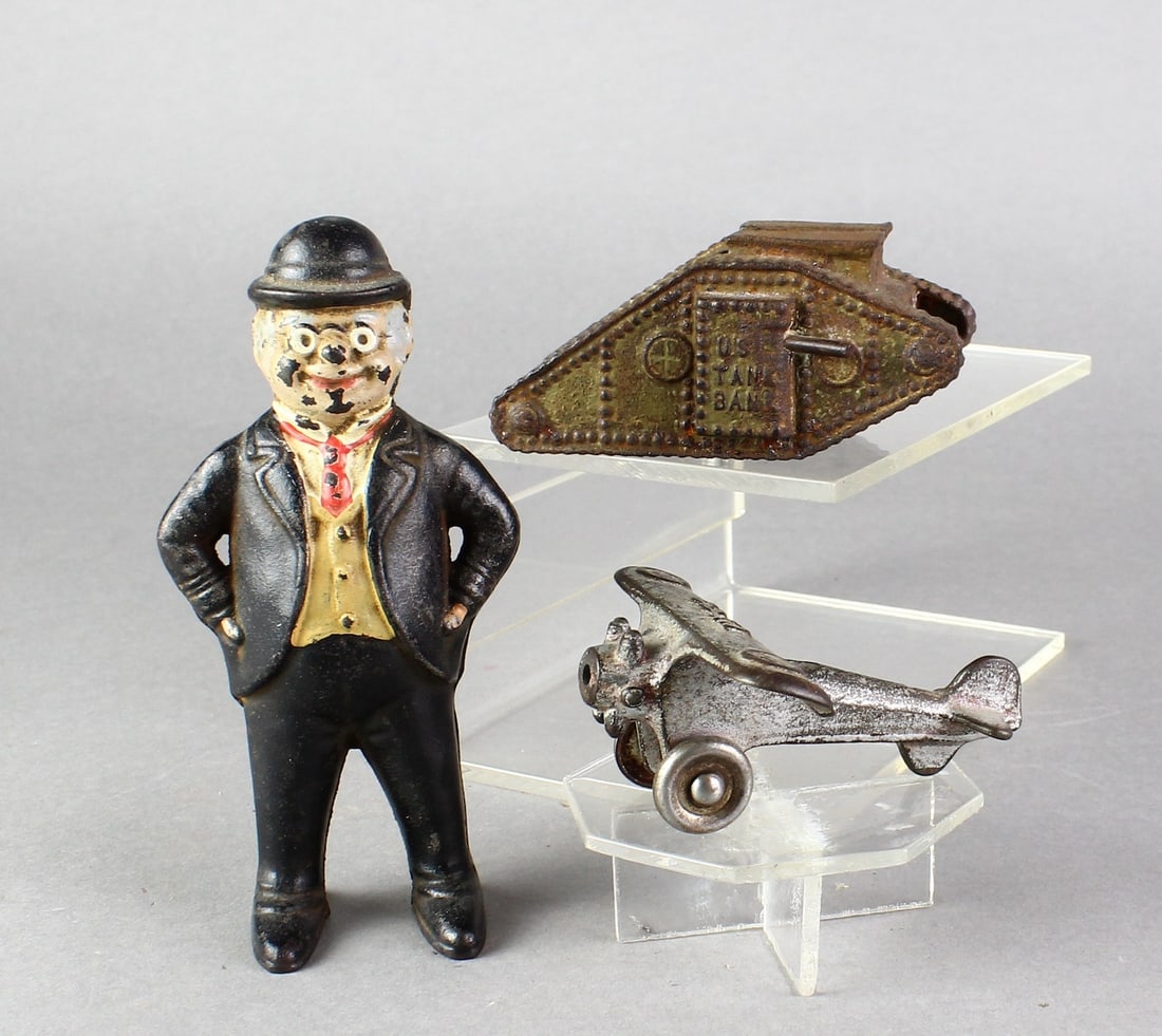 Hubley Foxy Grandpa Bank, Tank & Airplane (1 of 3)