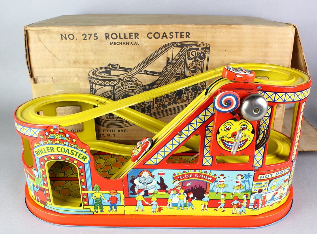 J. Chein Tin Roller Coaster w/Cars In Box (1 of 4)