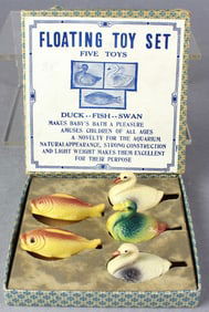 Floating Toy Set Celluloid Mint in Box
