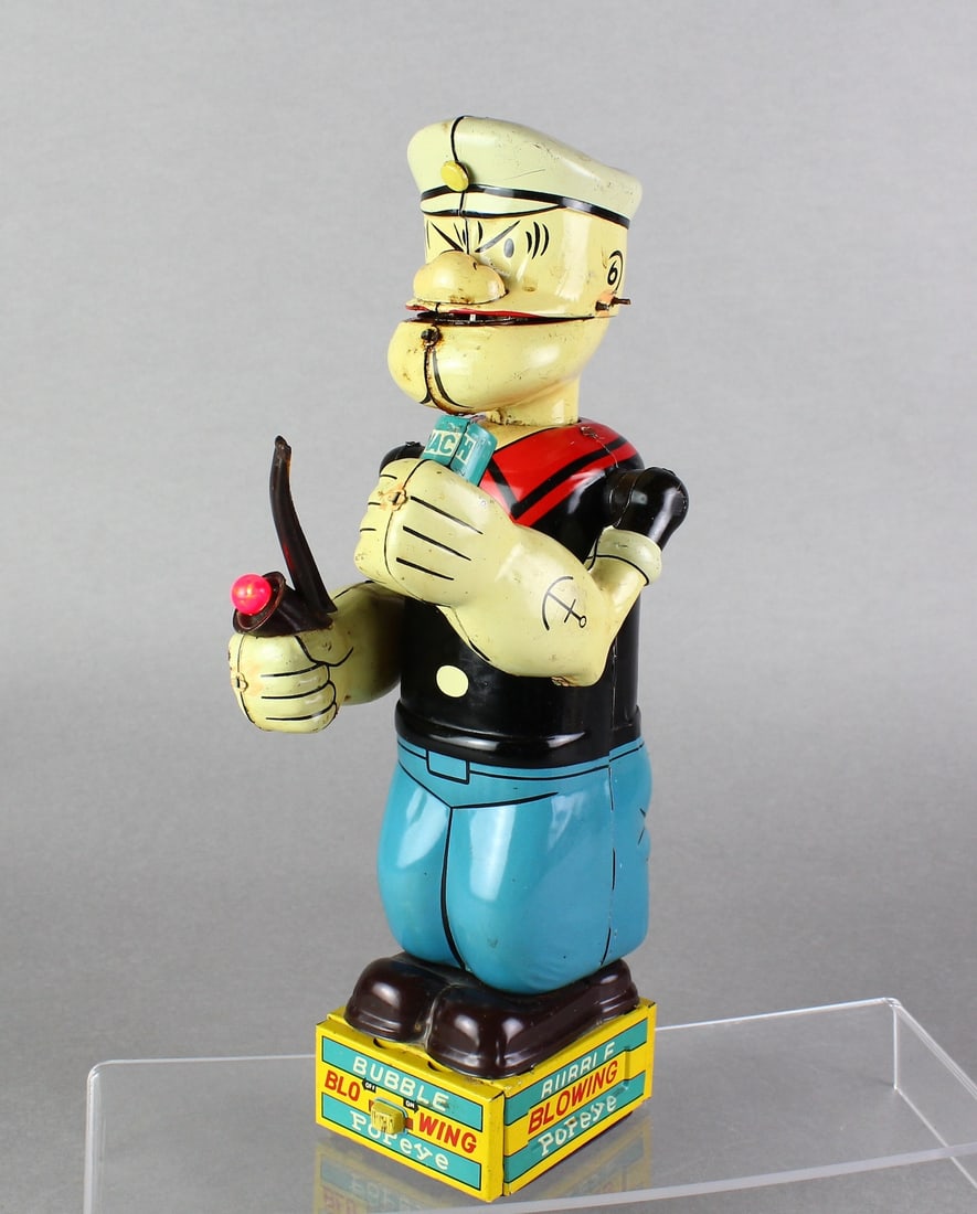 Linemar Tin Popeye Bubble Blowing Pipe Smoker (1 of 6)
