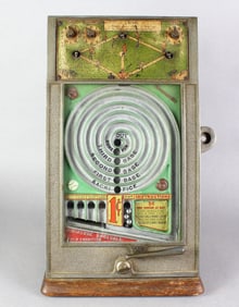 1930s Jennings Miniature Baseball World Champion Arcade Game