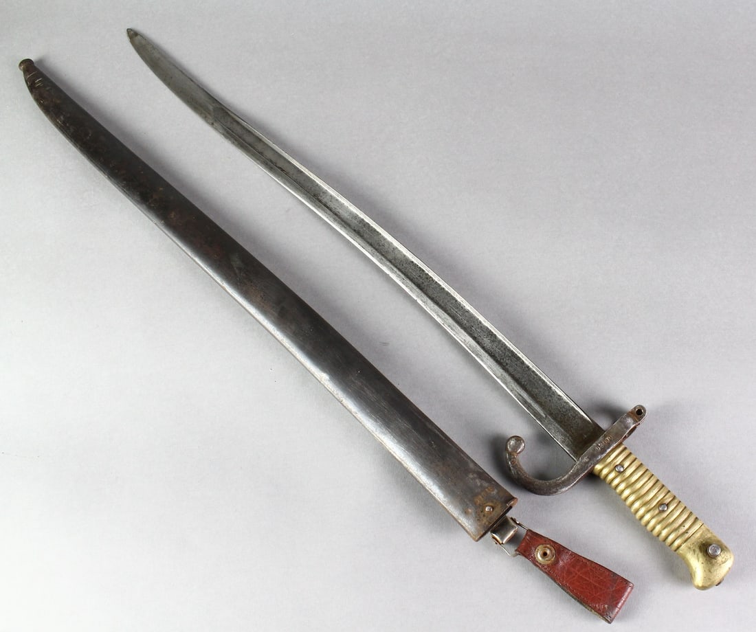1870s French Calvary Bayonet and Scabbard (1 of 7)