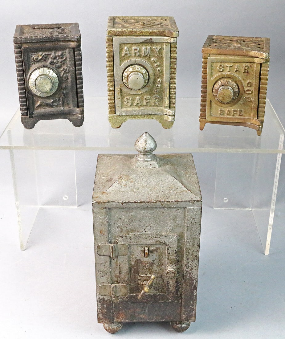 Cast Iron Still Bank Lot (1 of 2)