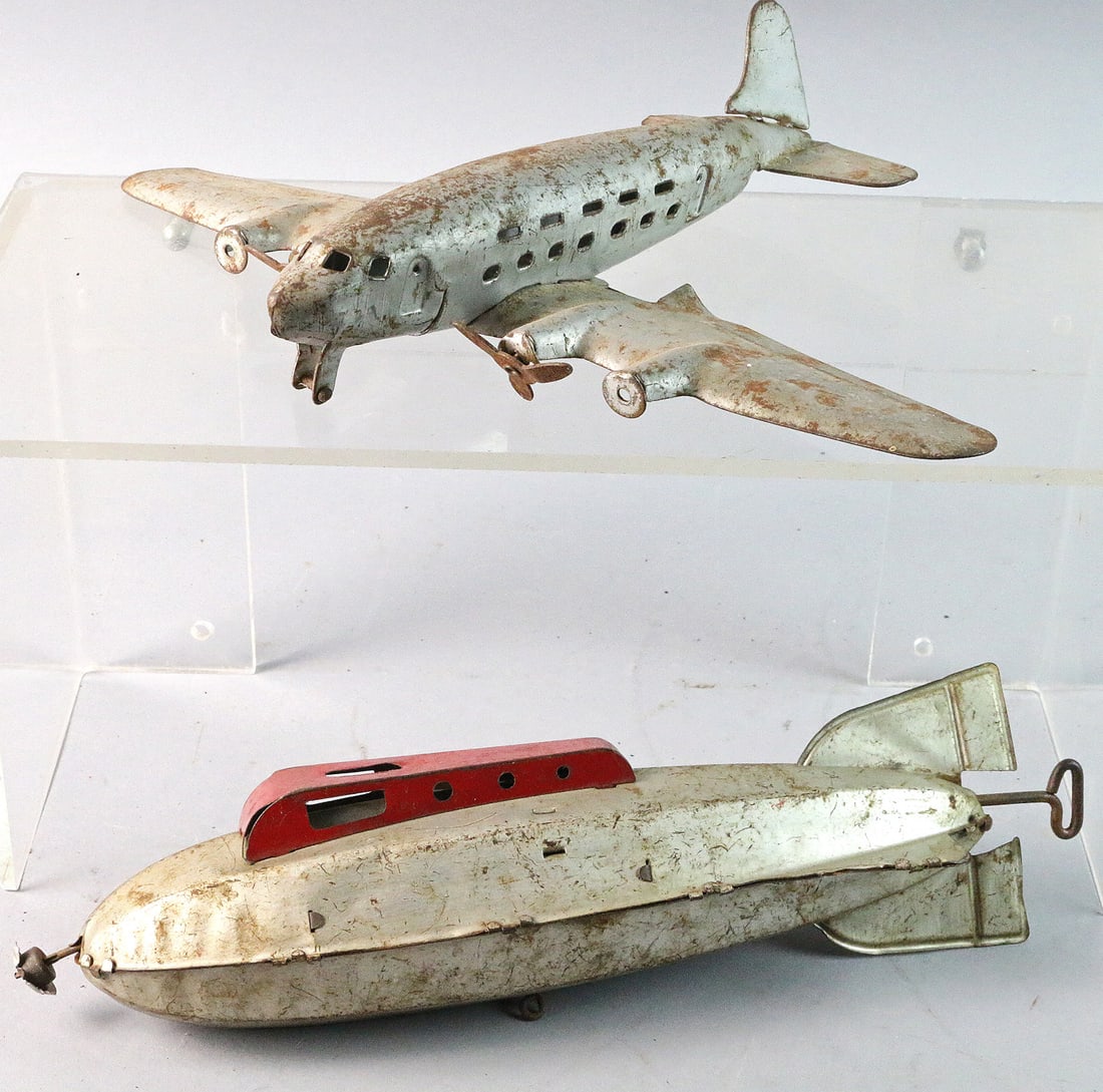 Marx Tin Zeppelin and Plane Lot (1 of 2)