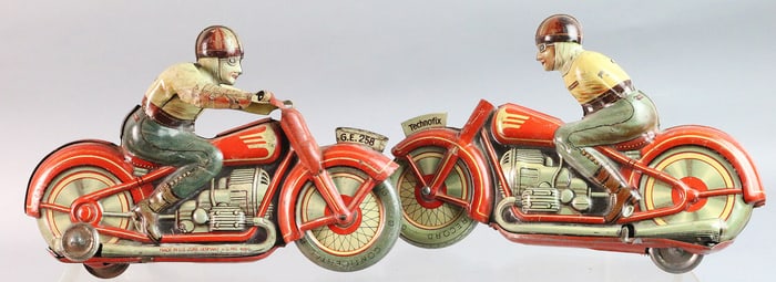 Technofix Motorcycle Lot Tin Litho