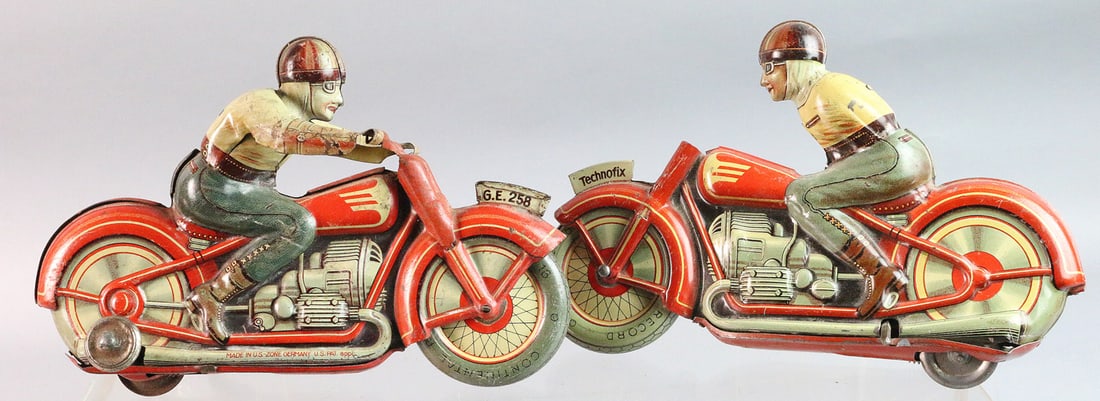Technofix Motorcycle Lot Tin Litho (1 of 2)