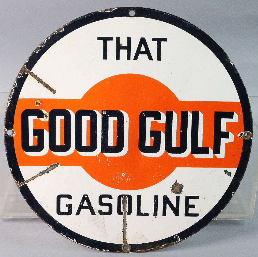 Good Gulf Advertising Sign Porcelain Original 1950s (1 of 2)