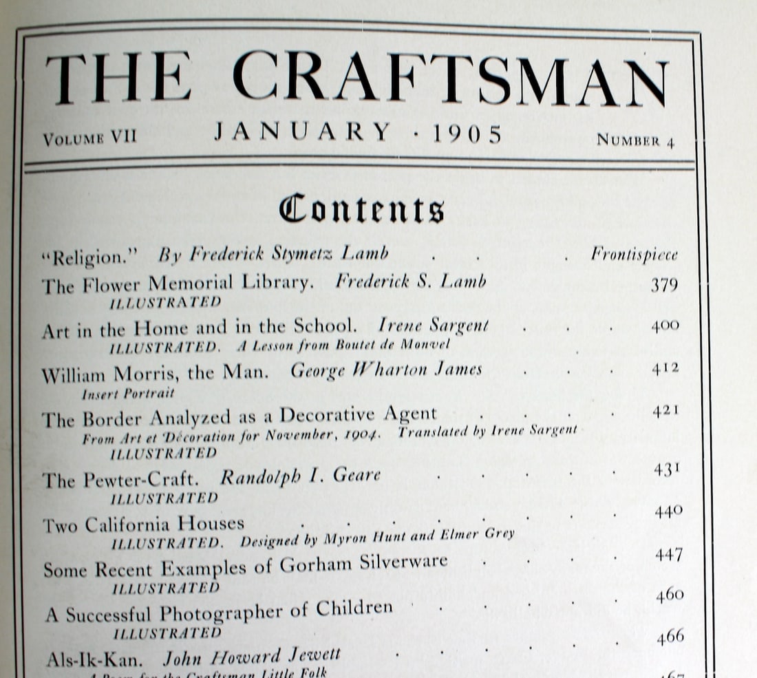 Gustav Stickley The Craftsman 1904-1905 Vol. VII (1 of 9)