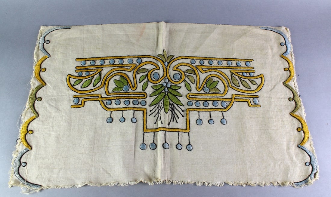 Arts & Crafts Embroidered Textile Table Runner (1 of 3)