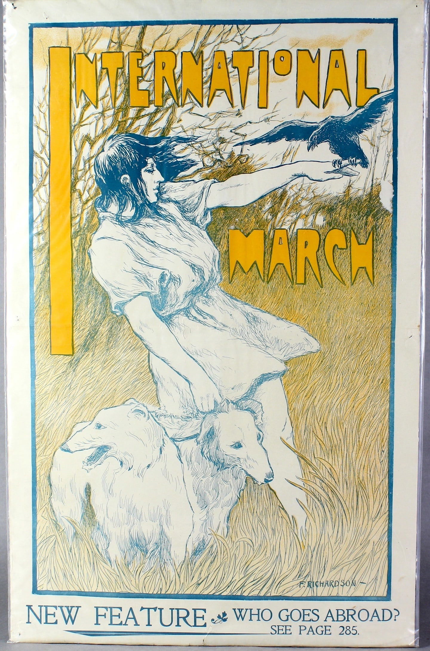 1896 F. Richardson Original Art Nouveau Poster for International (1 of 1)