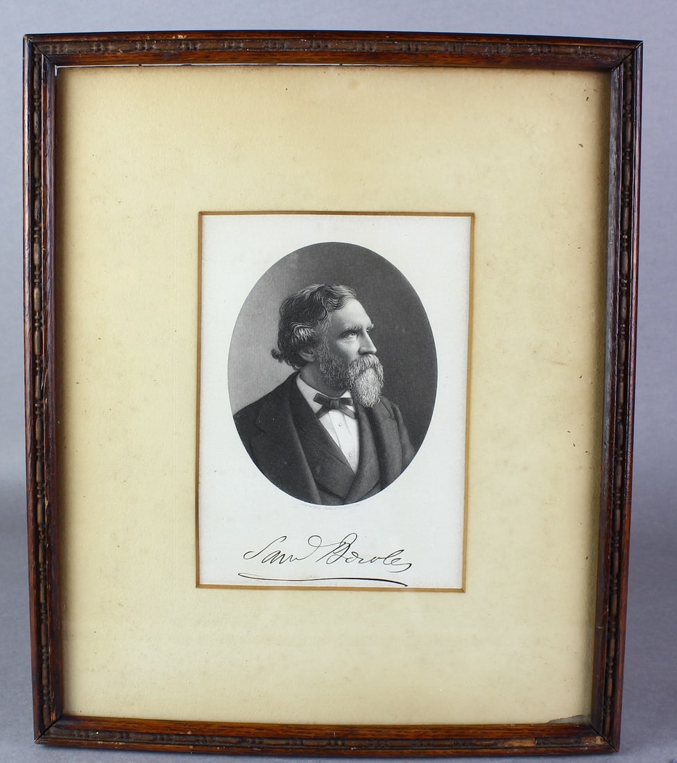 Samuel Bowles Writer, Signature Framed Portait w/COA (1 of 3)