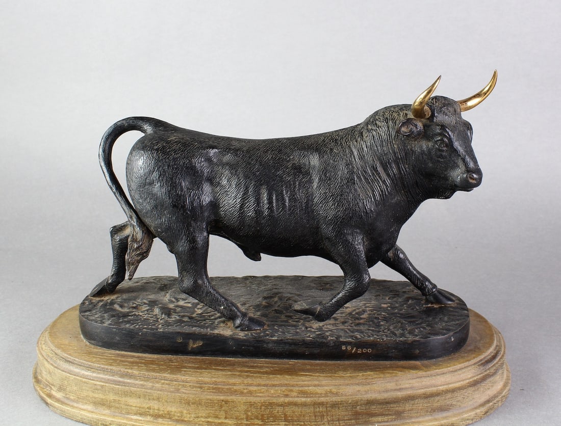 I. Gallo Original Bronze Bull With Gilt Horns 56/200 (1 of 6)