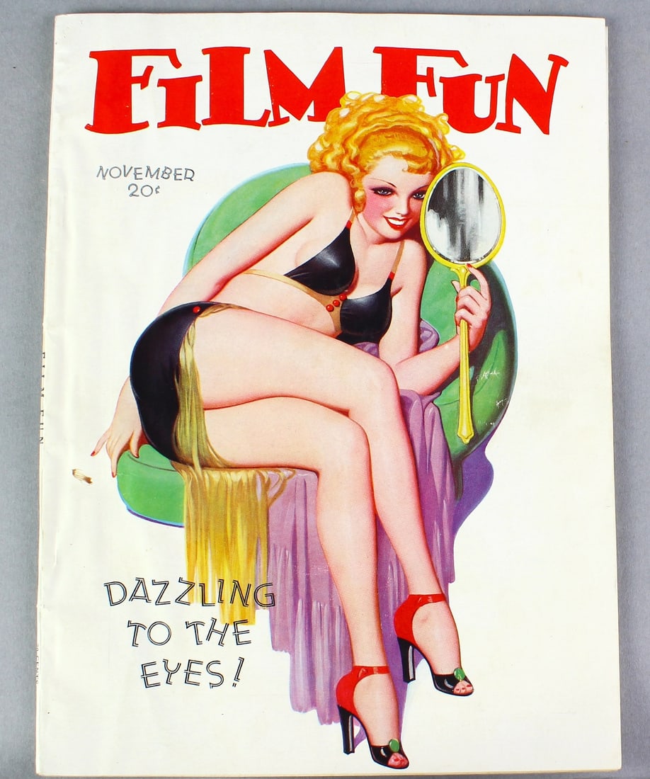 1930s Film Fun Girlie Movie Pulp Loaded with Photos: 1930s Film Fun Girlie Movie Pulp Loaded with Photos. Excellent bright original copy. Includes Jimmy Cagney and stars of the day and a lot of cheese photos.