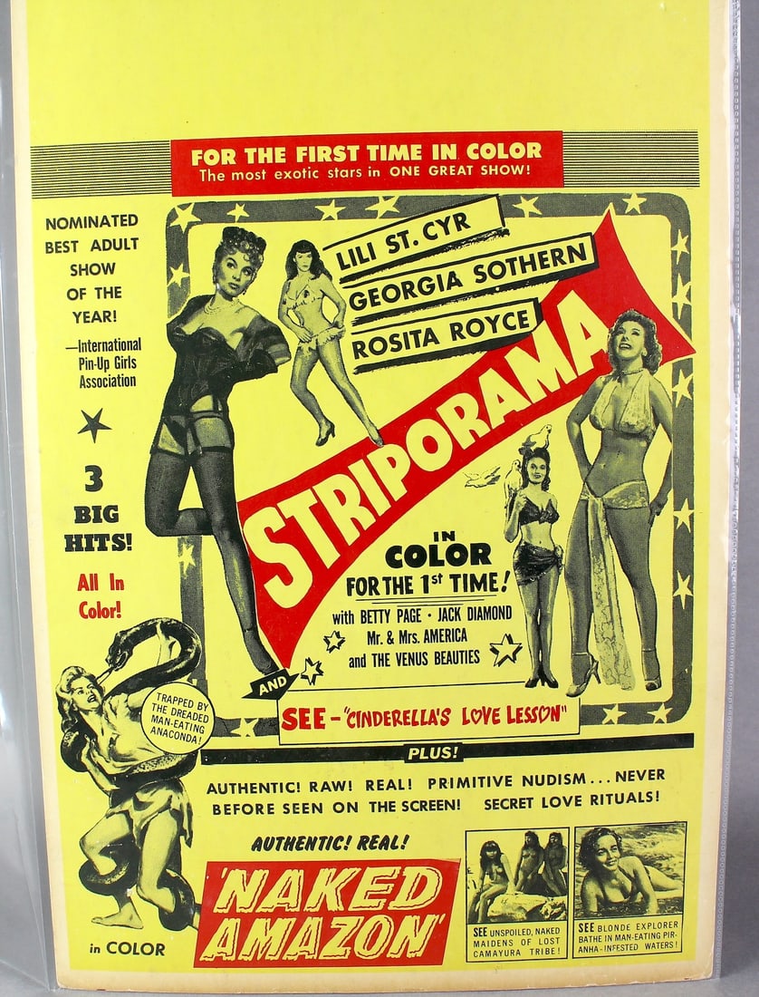 1950s Striporama Movie Poster- Camp Movie Poster Betti Page (1 of 2)