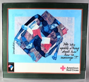 1992 Red Cross Poster For HIV/AIDS Damballah Smith