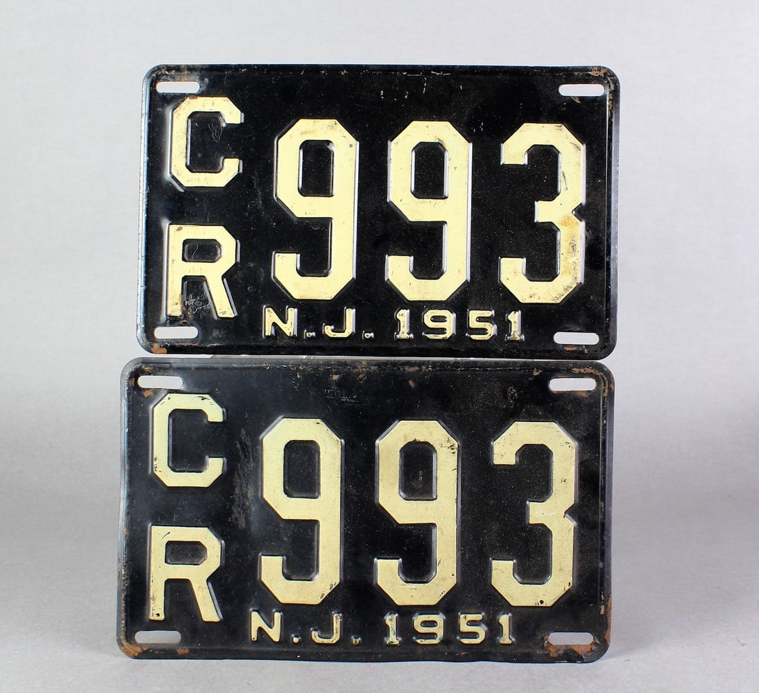 1951 New Jersey License Plates (1 of 1)