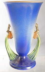 Roseville Blue Pinecone Two Handled Vase
