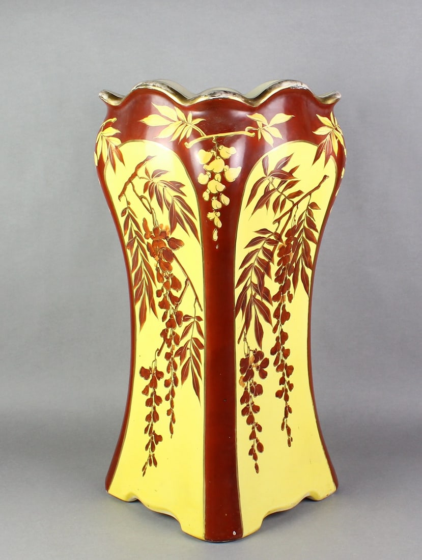 Roseville Early Decorated Art Hand Painted Umbrella Stand (1 of 4)