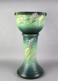 Roseville Freesia Jardiniere & Pedestal