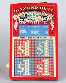 1930s Baseball Punch Card Gambling Never Used Foxx, DiMaggio