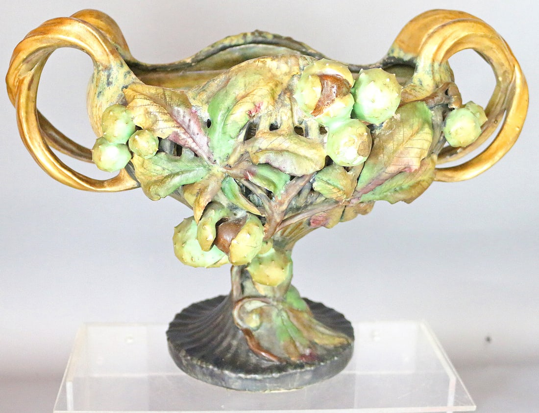 Amphora  Bowl Austria Teplitz Highly Modeled (1 of 5)