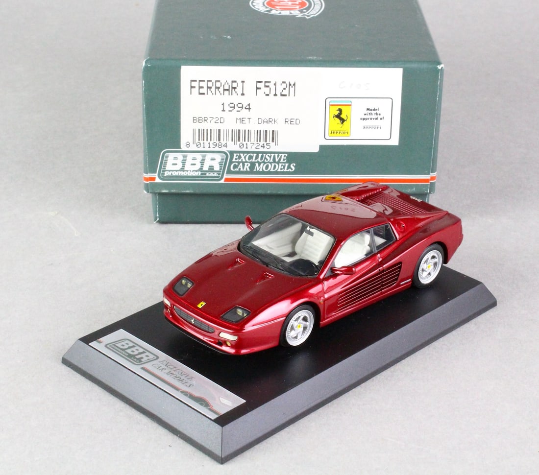 BBR 1991 Ferrari F512M Car in Box: BBR 1991 Ferrari F512M Car in Box.