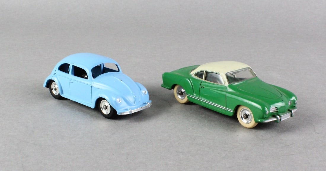 Dinky Toys Karmann Ghia & Volkswagen: Dinky Toys Karmann Ghia #187, & Volkswagen #181, excellent.