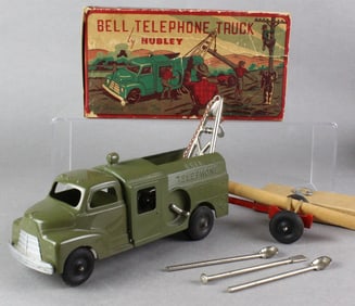 Hubley Bell Telephone Truck in Box & Accessories
