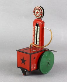 1920s Texaco Tin Mobile Filling Station Gas Pump