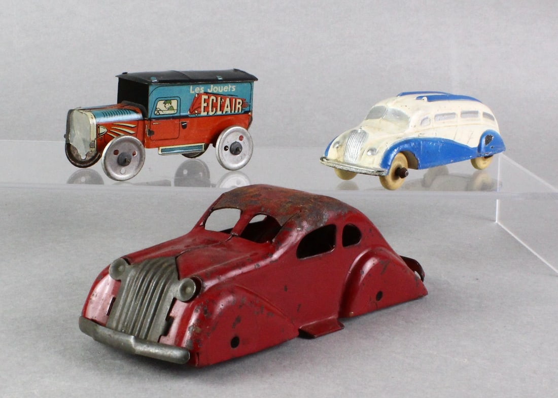 Penny Toy Eclair Truck, Marx Coupe, Airflow Bus (1 of 2)