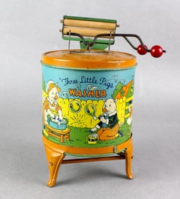 J. Chein 3 Little Pigs Tin Washing Machine
