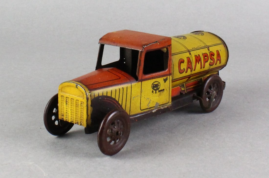 Spain Tin RSA Campsa Tanker Truck: Spain Tin RSA Campsa Tanker Truck, 7 1/4 inches.