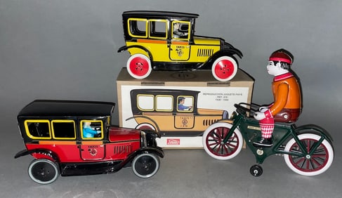 Paya Tin Wind Up Taxi in Box, Taxi,  Motorcycle