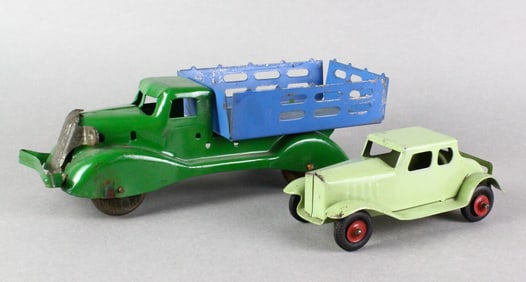 1930s Marx Pressed Steel Truck & Coupe