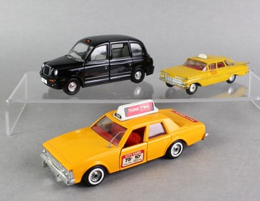 Corgi Chevrolet Impala Taxi, & 2 Corgi Taxi Cabs
